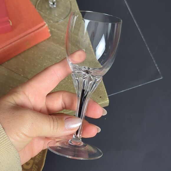 Belfor exquisite black stem liquor shot glass set of 6 - Picture 7 of 9